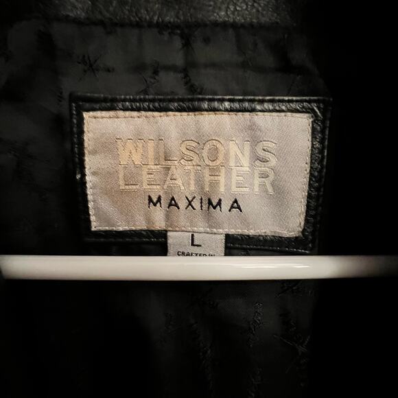 Maxima Wilson Leather Jacket Black Authentic Leather Size Large - Picture 5 of 14